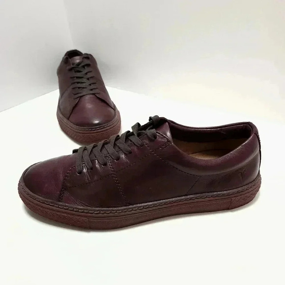 Frye Other - FRYE Essex Low Mens Shoes Size 8 Burgundy Leather Sneakers
